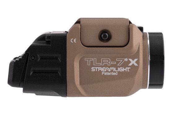 Streamlight TLR-7 X USB Weapon Light in FDE is machined from 6000 series aluminum